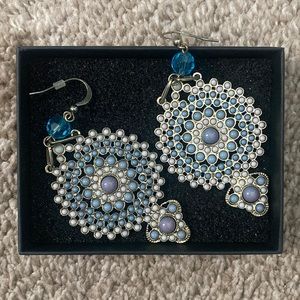 Gold and turquoise earrings